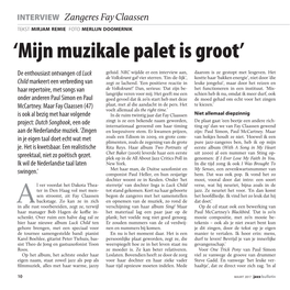 'Mijn Muzikale Palet Is Groot'