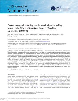 The Benthos Sensitivity Index to Trawling Operations (BESITO)