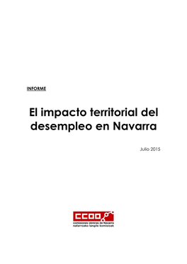 El Impacto Territorial Del Desempleo En Navarra