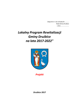 Lokalny Program Rewitalizacji Gminy Drużbice Na Lata 2017-2022"