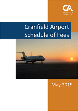 Cranfield Airport Schedule of Fees