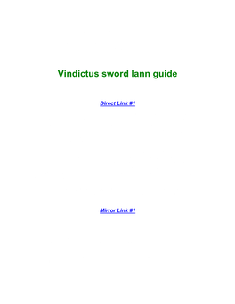 Vindictus Sword Lann Guide