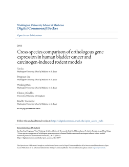 Cross-Species Comparison of Orthologous Gene Expression In