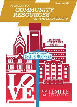 COMMUNITY RESOURCES at TEMPLE UNIVERSITY TABLE of Contents