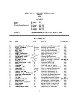 (CIVIL) Citations MSM 2001 to 2003 Updated