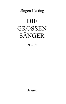 Die Grossen Sänger