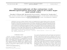 Rhithropanopeus Harrisii: Effect of Water Type and Adult Odor