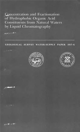 Concentration and Fractionation of Hydrophobic Organic Acid Constituents from Natural Waters by Liquid Chromatography