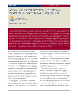 Accounting for Bottom-Up Carbon Trading Under the Paris Agreement