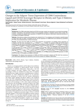 Changes in the Adipose Tissue Expression of CD86 Costimulatory