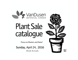 Vandusen Botanical Garden Plant Sale Catalogue 2016