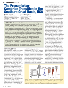 Cambrian Transition in the Southern Great Basin