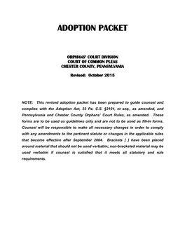 Adoption Packet