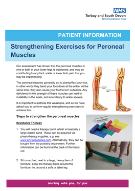 Strengthening Exercises for Peroneal Muscles