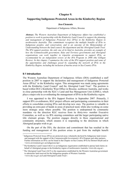 Chapter 9. Supporting Indigenous Protected Areas in the Kimberley Region