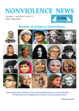 NONVIOLENCE NEWS February - April 2017 Issue 3.4 ISSN: 2202-9648