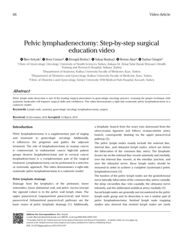 Pelvic Lymphadenectomy: Step-By-Step Surgical Education Video