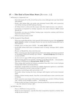 37 — the End of Low-Mass Stars [Revision : 1.2]