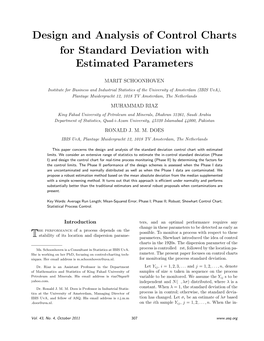 Design and Analysis of Control Charts for Standard Deviation with Estimated Parameters