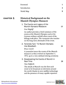 Historical Background on the Munich Olympics Massacre 1
