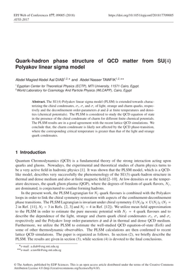 Quark-Hadron Phase Structure of QCD Matter from SU(4) Polyakov Linear Sigma Model