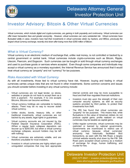 Bitcoin & Other Virtual Currencies