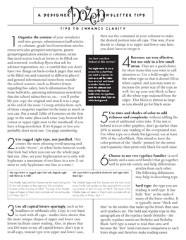 A Designer's Dozen Newsletter Tips