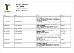 Ipswich Ramblers 2011 Walks.Pdf