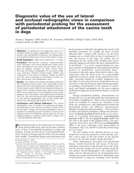 Diagnostic Value of the Use of Lateral and Occlusal Radiographic Views In