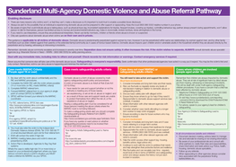 Sunderland Multi-Agency Domestic Violence and Abuse Referral Pathway