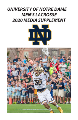 University of Notre Dame Men's Lacrosse 2020 Media