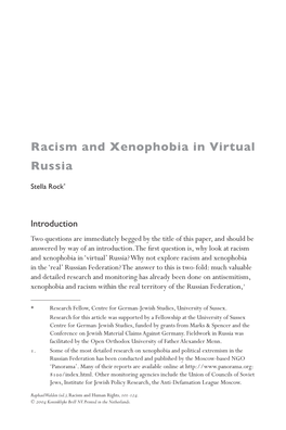 Racism and Xenophobia in Virtual Russia