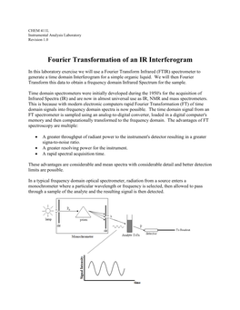 Fourier Transformation of an Interferogram