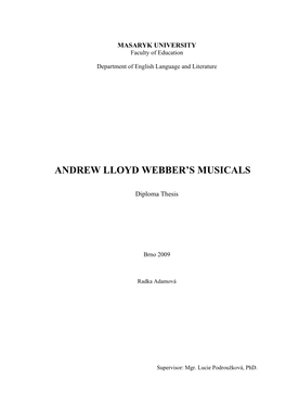 Andrew Lloyd Webber's Musicals
