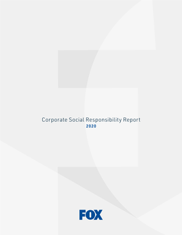 Corporate Social Responsibility Report 2020