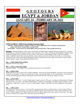 Egypt & Jordan