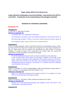 Large Submarine Earthquakes Occurred Worldwide, 1-Year Period (June 2013 to June 2014), - Contribution to the Understanding of Tsunamigenic Potential