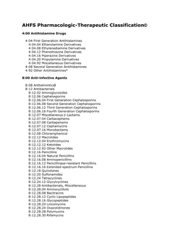 AHFS Pharmacologic-Therapeutic Classification (2012).Pdf