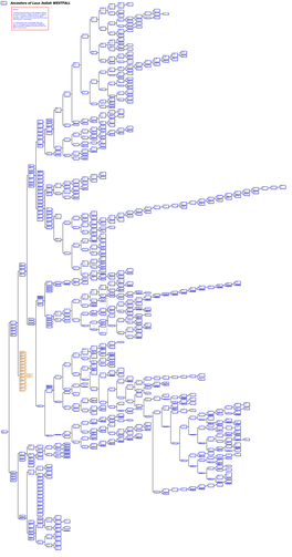 Ancestors of Luca Jediah WESTFALL B