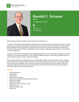 Randall C. Schauer Partner