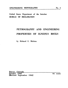 Petrography and Engineering Properties of Igneous Rocks