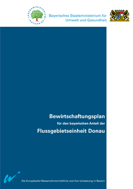 Bewirtschaftungsplan Flussgebietseinheit Donau