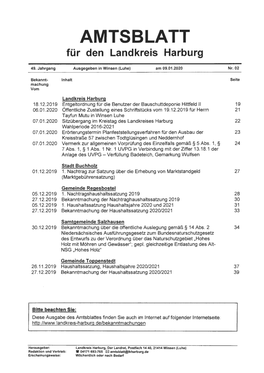 AMTSBLATT Für Den Landkreis Harburg