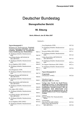 Stenografischer Bericht 90. Sitzung