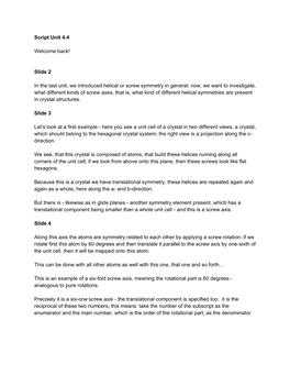 Script Unit 4.4 (Screw Axes in Crystal Structures).Docx