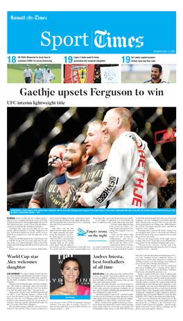Gaethje Upsets Ferguson to Win UFC Interim Lightweight Title