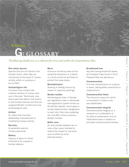 Point Pleasant Park Comprehensive Plan- Glossary | Halifax.Ca