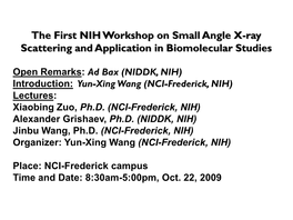 Solution Small Angle X-Ray Scattering : Fundementals and Applications in Structural Biology