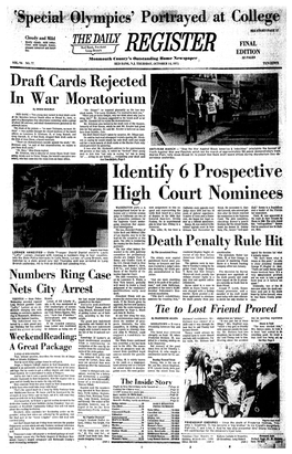 Identify 6 Prospective High Court Nominees WASHINGTON (AP) - a Nent Assignment in This Re- California State Appeals Court Nixon