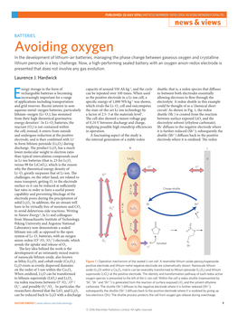 Batteries: Avoiding Oxygen